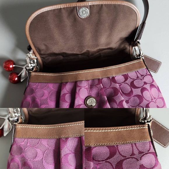 Coach Pink and Brown Shoulder Bag - Picture 14 of 16